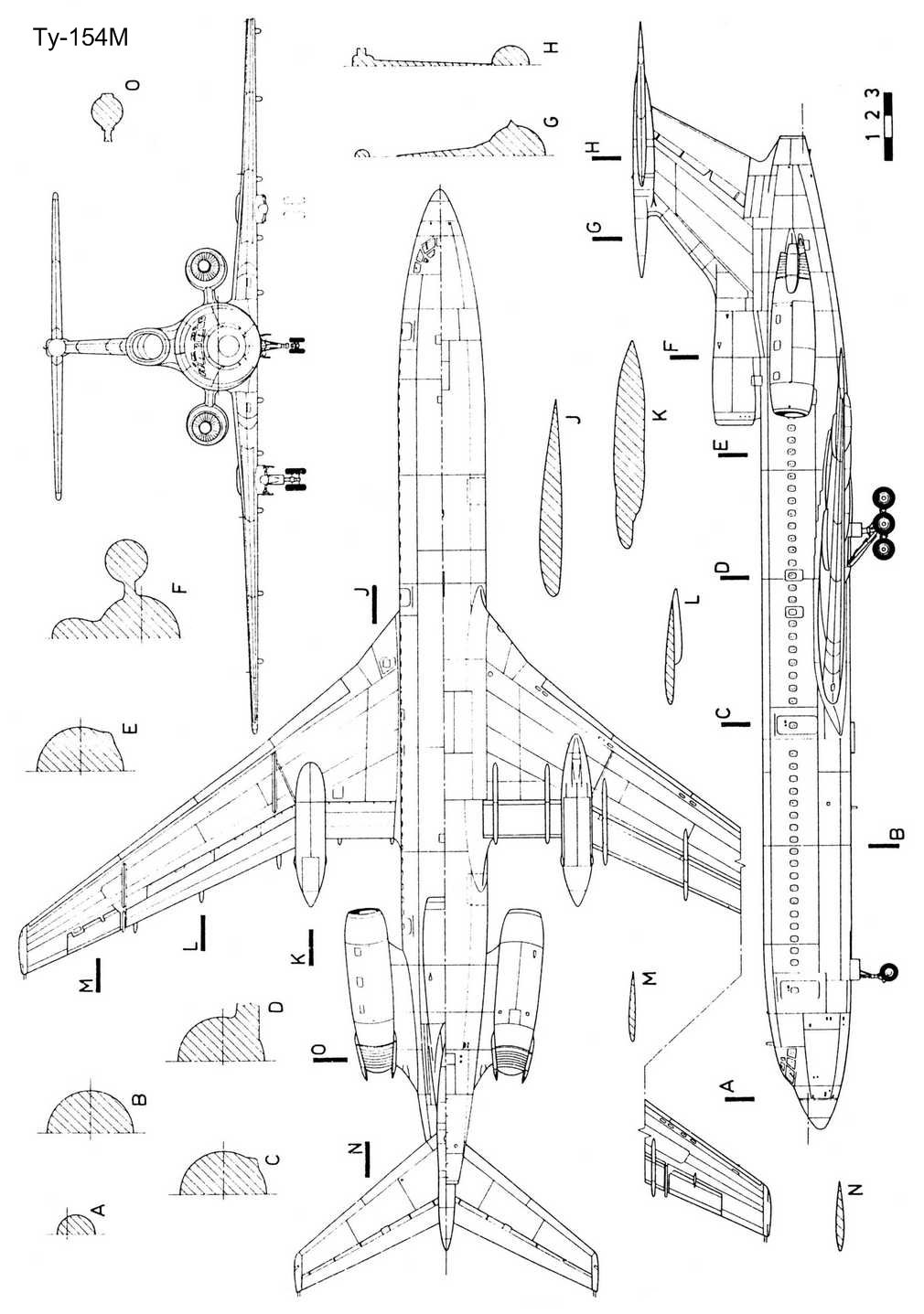 Ту 154 схема салона